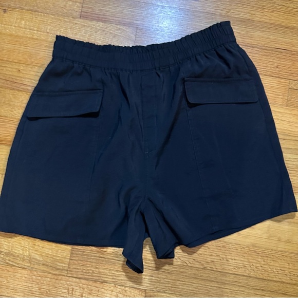 Madewell Cargo Shorts Pull On Softdrape Black size M (b5 - Picture 2 of 9